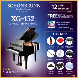 Schönbrunn XG152 New Acoustic German Grand Piano (XG-152 / XG 152 / Schonbrunn)