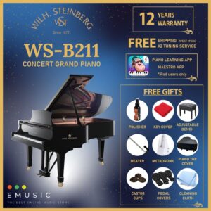 Wilh. Steinberg B211 New Acoustic German Grand Piano (B211 /  Wilh.Steinberg)