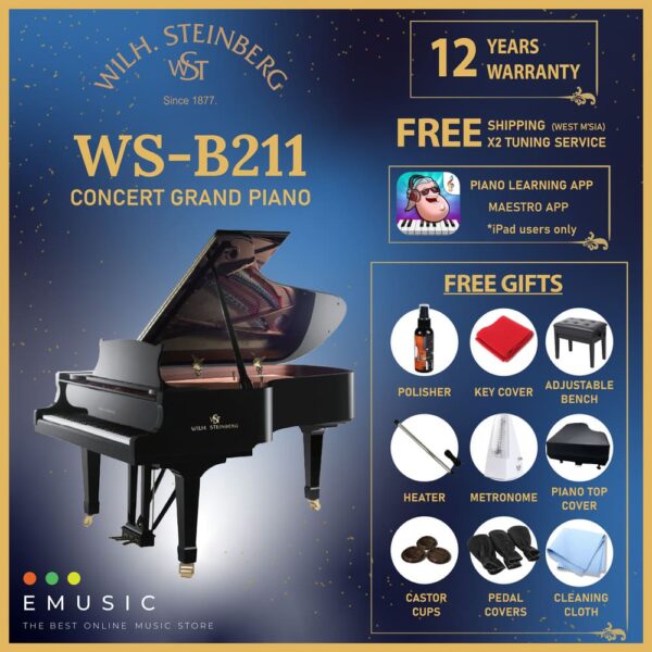 Wilh. Steinberg B211 New Acoustic German Grand Piano (B211 /  Wilh.Steinberg)