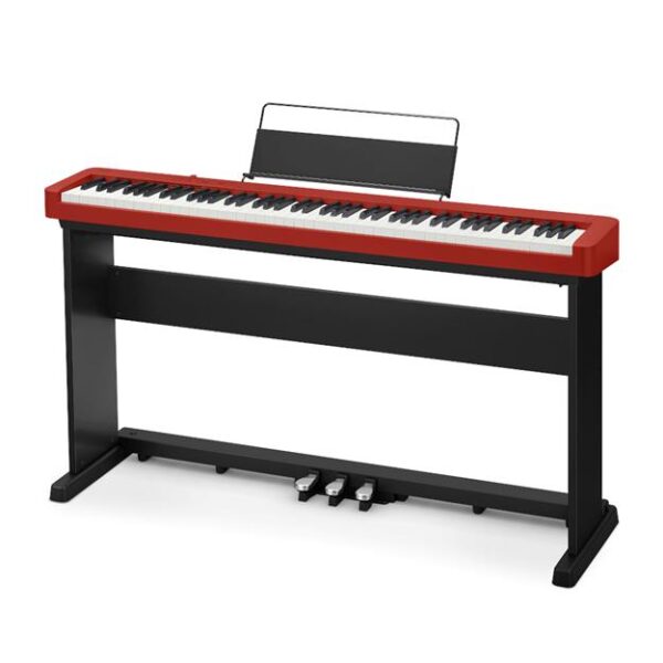 Casio CDP-S160 88 Key Digital Piano Education Package with Headphone, Bench, Stand, Dust Cover - Red (CDPS160 / CDP S160) - Image 2