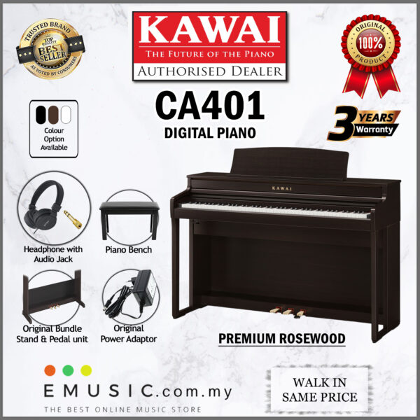 Kawai CA401 88-key Digital Piano Home Electric Piano Keyboard (CA-401 / CA 401) - Image 2