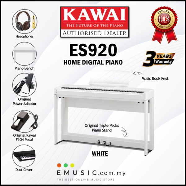 Kawai ES920 88-key Digital Piano Home Portable Electric Piano Keyboard (ES-920 / ES 920) - Image 2