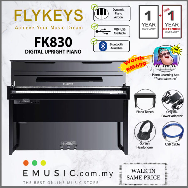 *NEW* Flykeys FK830 88-key Digital Electric Upright Piano (FK-830 / FK 830)