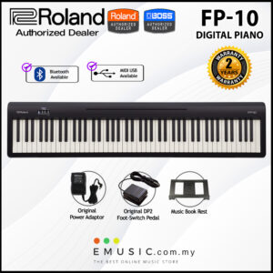 Roland FP-10 88-key Affordable Budget Portable Digital Piano (FP10 / FP 10)