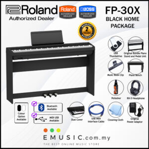 Roland FP-30X 88-key Digital Piano Home Package with Headphone and Piano Bench (FP30X / FP 30X)