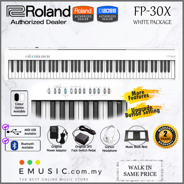 *FREE SHIPPING* LATEST Roland FP-30X 88-key Digital Piano with Original Headphone and Pedal (FP30X / FP 30X) - Image 5