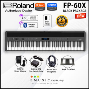 Roland FP-60X 88-key Digital Piano with Bluetooth Musician Package (FP60X / FP 60X)