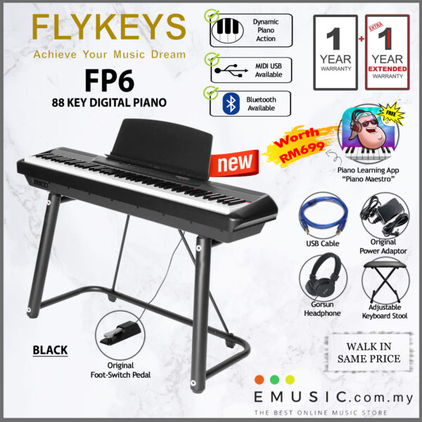 *NEW* Flykeys FP6 88-key Budgetary Beginner Digital Piano (FP-6)