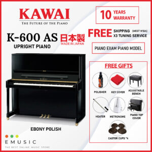 Kawai K600 AS (Made in Japan) Professional Brand New Acoustic Upright Piano (K-600 AS / K 600 AS)