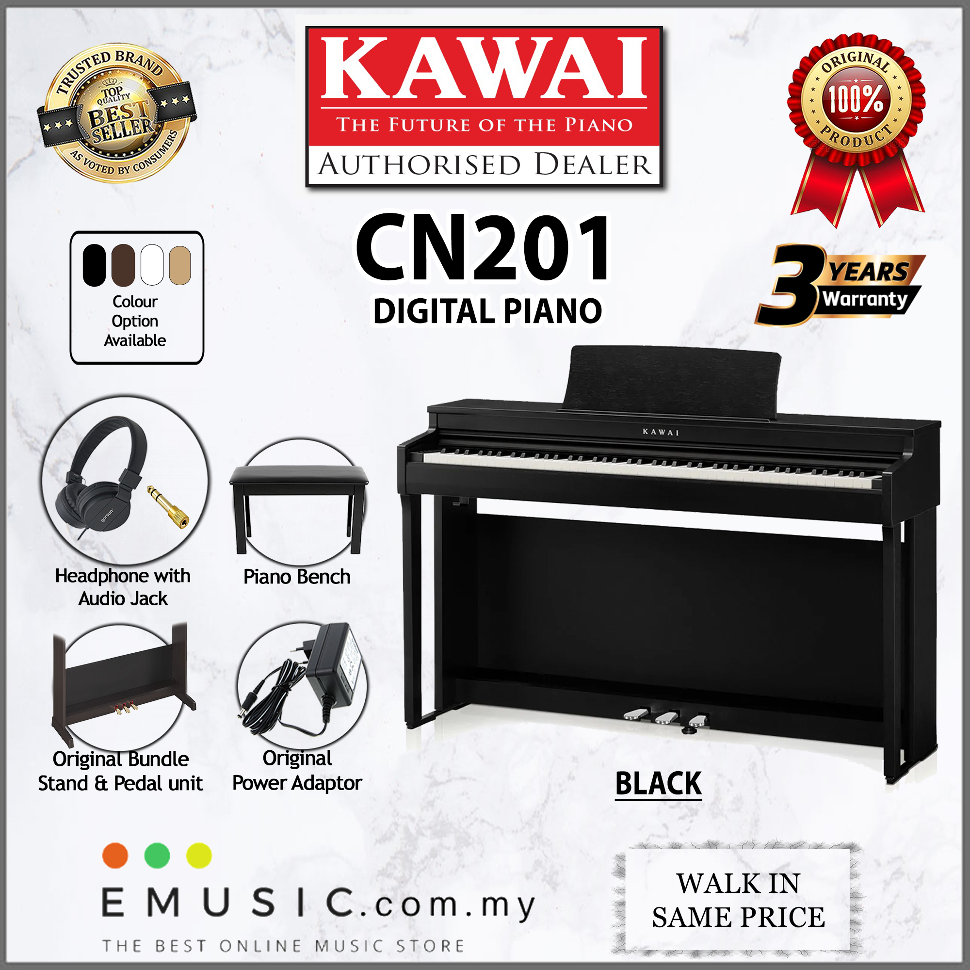 Kawai CN201 בית פסנתר דיגיטלי 88 קלידיםKawai CN201 בית פסנתר דיגיטלי 88 קלידים  