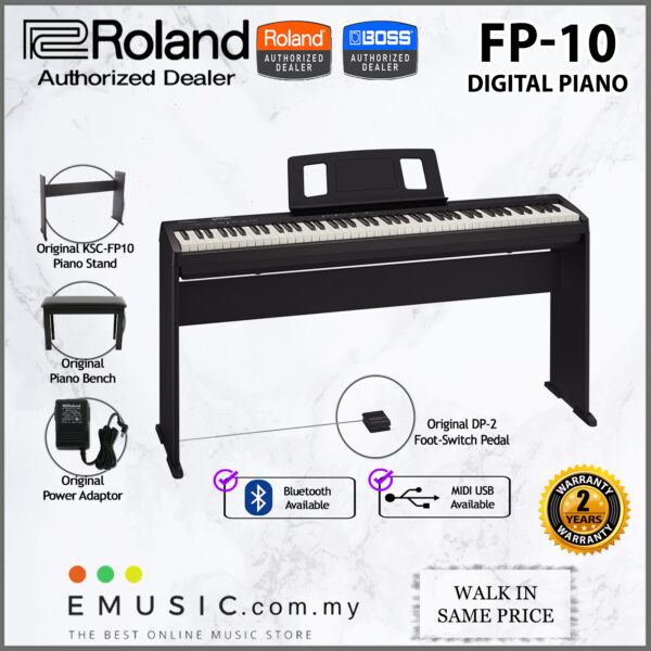 *FREE SHIPPING* Roland FP-10 88-key Affordable Budget Home Package Digital Piano (FP10 / FP 10)