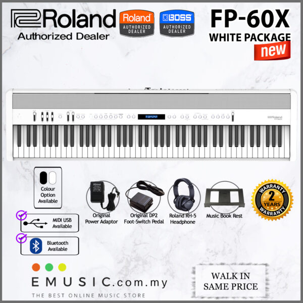 *FREE SHIPPING* LATEST Roland FP-60X 88-key Digital Piano with Bluetooth Musician Package (FP60X / FP 60X) - Image 4