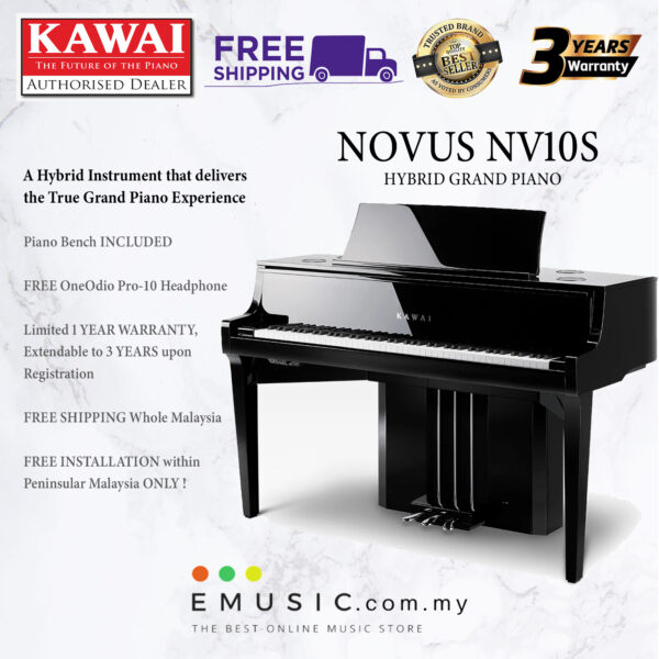 Kawai NV10S 88-key Digital Hybrid Piano Home Electric Grand Piano (NV-10S / NV 10S)