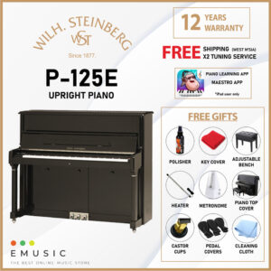 Wilh. Steinberg P-125E New Upright German Acoustic Piano (P125E / P 125E / Wilh.Steinberg / WilhSteinberg)