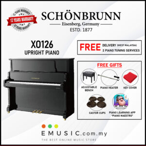 Schönbrunn XO126 New Upright German Acoustic Piano (XO-126 / XO 126 / Schonbrunn)