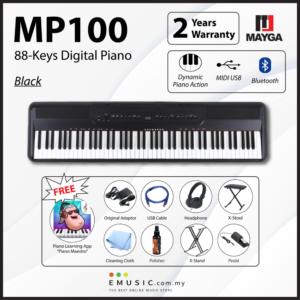 MAYGA MP-100 New 88-Key Portable Keyboard with Bluetooth Function and Powerful Recording and Playback System MP-100