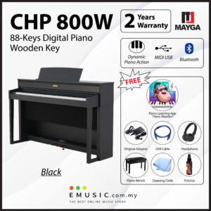[Wooden Key] MAYGA CHP 800W New 88-Key Digital Piano with Bluetooth Function and Powerful Recording and Playback System CHP800W