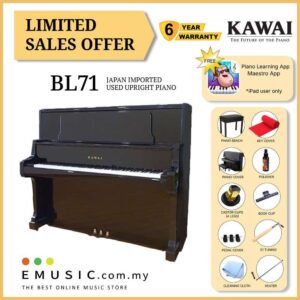 LIMITED OFFER KAWAI BL71 - Used Acoustic Upright Piano Japan Imported Local Refurbish Recon Piano (BL-71)