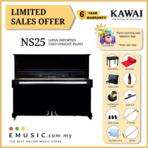 LIMITED OFFER KAWAI NS25 - Used Acoustic Upright Piano Japan Imported Local Refurbish Recon Piano (NS25)