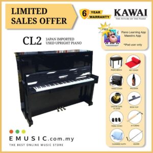 LIMITED OFFER KAWAI CL2 - Used Acoustic Upright Piano Japan Imported Local Refurbish Recon Piano (CL2)
