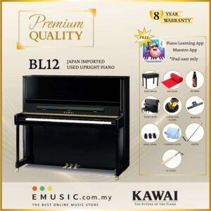 PREMIUM QUALITY Kawai BL12 - Used Acoustic Upright Piano Japan Imported Local Refurbish Recon Piano BL-12