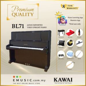 PREMIUM QUALITY Kawai BL71 - Used Acoustic Upright Piano Japan Imported Local Refurbish Recon Piano BL-71