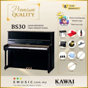 PREMIUM QUALITY Kawai BS30 - Used Acoustic Upright Piano Japan Imported Local Refurbish Recon Piano BS30