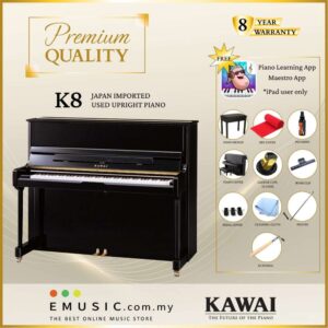 PREMIUM QUALITY Kawai K8 - Used Acoustic Upright Piano Japan Imported Local Refurbish Recon Piano K8