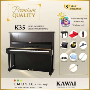 PREMIUM QUALITY Kawai K35 - Used Acoustic Upright Piano Japan Imported Local Refurbish Recon Piano K35