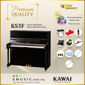 PREMIUM QUALITY Kawai KS3F - Used Acoustic Upright Piano Japan Imported Local Refurbish Recon Piano KS3F