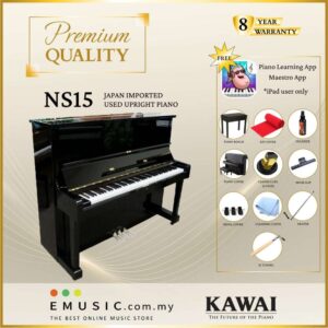 PREMIUM QUALITY Kawai NS15 - Used Acoustic Upright Piano Japan Imported Local Refurbish Recon Piano NS15