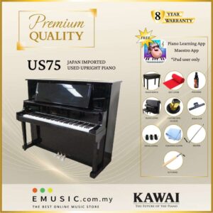 PREMIUM QUALITY Kawai US75 - Used Acoustic Upright Piano Japan Imported Local Refurbish Recon Piano US75