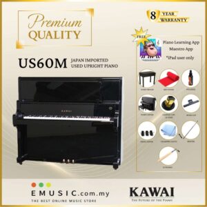 PREMIUM QUALITY Kawai US60M - Used Acoustic Upright Piano Japan Imported Local Refurbish Recon Piano US60M
