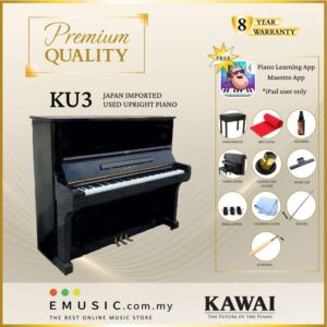 PREMIUM QUALITY Kawai KU3 - Used Acoustic Upright Piano Japan Imported Local Refurbish Recon Piano KU3
