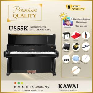 PREMIUM QUALITY Kawai US55K - Used Acoustic Upright Piano Japan Imported Local Refurbish Recon Piano US55K