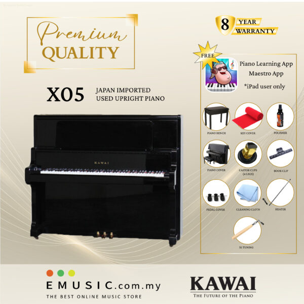 PREMIUM QUALITY Kawai XO5 - Used Acoustic Upright Piano Japan Imported Local Refurbish Recon Piano XO5