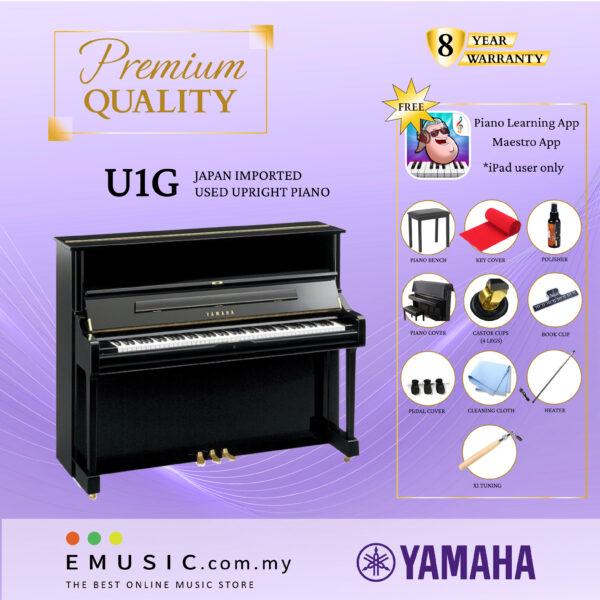 PREMIUM QUALITY YAMAHA U1G - Used Acoustic Upright Piano Japan Imported Local Refurbish Recon Piano U1G