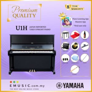 PREMIUM QUALITY YAMAHA U1H - Used Acoustic Upright Piano Japan Imported Local Refurbish Recon Piano U1H