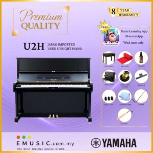 PREMIUM QUALITY YAMAHA U2H - Used Acoustic Upright Piano Japan Imported Local Refurbish Recon Piano U2H