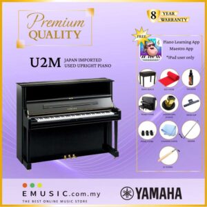 PREMIUM QUALITY YAMAHA U2M - Used Acoustic Upright Piano Japan Imported Local Refurbish Recon Piano U2M
