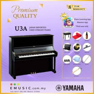 PREMIUM QUALITY YAMAHA U3A - Used Acoustic Upright Piano Japan Imported Local Refurbish Recon Piano U3A