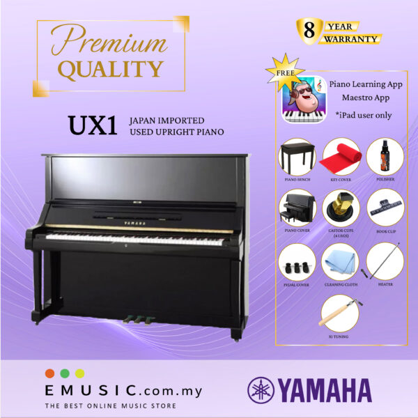 PREMIUM QUALITY YAMAHA UX1 - Used Acoustic Upright Piano Japan Imported Local Refurbish Recon Piano UX1