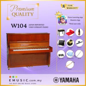 PREMIUM QUALITY YAMAHA W104 - Used Acoustic Upright Piano Japan Imported Local Refurbish Recon Piano W104