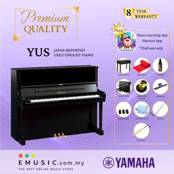 PREMIUM QUALITY YAMAHA YUS - Used Acoustic Upright Piano Japan Imported Local Refurbish Recon Piano YUS