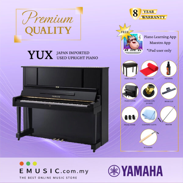 PREMIUM QUALITY YAMAHA YUX - Used Acoustic Upright Piano Japan Imported Local Refurbish Recon Piano YUX