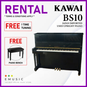 *RENTAL* Kawai BS10 Used Acoustic Upright Piano Japan Imported Local Refurbish Recon Piano (BS10)