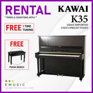 *RENTAL* Kawai K35 Used Acoustic Upright Piano Japan Imported Local Refurbish Recon Piano (K-35)