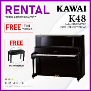 *RENTAL* Kawai K48 Used Acoustic Upright Piano Japan Imported Local Refurbish Recon Piano (K48)