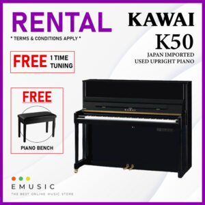 *RENTAL* Kawai K50 Used Acoustic Upright Piano Japan Imported Local Refurbish Recon Piano (K50)