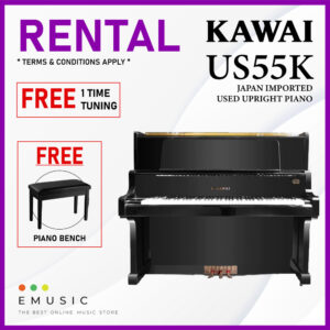 *RENTAL* Kawai US55K Used Acoustic Upright Piano Japan Imported Local Refurbish Recon Piano (US55K)